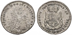 Württemberg
Friedrich II./I. 1797-1806-1816
20 Kreuzer 1798. KR 7, AKS 4.
selten, kleine Schrötlingsfehler, schön-sehr schön