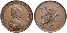 Württemberg
Olga Nikolajewna 1822-1892, Großfürstin von Rußland, seit 1864 Königin von Württemberg
Bronzemedaille 1892 von W. Mayer, auf ihren Tod. ...