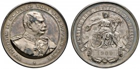 Württemberg
Wilhelm II. 1891-1918
Silberne Prämienmedaille 1900 von Mayer & Wilhelm (unsigniert), der württembergischen Gartenbau-Ausstellung zu Stu...