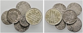 6 Stücke: BREISACH, Vierer o.J.; MANNHEIM, Silberabschlag vom Dukat 1792 auf das Regierungsjubiläum; MEMMINGEN, Silberabschlag vom Dukat 1730 auf das ...