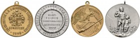 SCHÜTZEN
Mansfelder Bundesschießen
Lot (2 Stücke): Tragbare Bronzemedaille 1924 Gerbstedt sowie Tragbare, versilberte Bronzemedaille 1927 Hettstedt ...