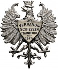 SCHÜTZEN
Verbandsschießen Baden-Mittelrhein-Pfalz
29. Verbandsschießen zu Frankfurt/M. 1926. Einseitiger Silberadler (Stadtadler) mit aufgelegtem Br...