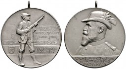 Schützenmedaillen einzelner Städte
Rottweil
Tragbare, mattierte Silbermedaille 1908 von Mayer und Wilhelm, auf das Festschießen der Rottweiler Schüt...