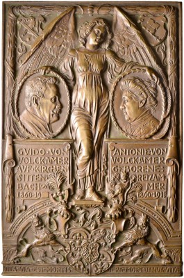 MEDAILLEN VON KARL GOETZ
Einseitige, hohl gegossene Bronzeplakette 1911 auf den...