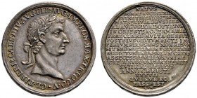 Medailleure. Christian Wermuth (1661-1739)
Silberne Suitenmedaille o.J. auf den römischen Kaiser Tiberius (14-37). Dessen belorbeerte Büste nach rech...