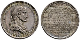 Medailleure. Christian Wermuth (1661-1739)
Silberne Suitenmedaille o.J. auf den römischen Kaiser Galba (68-69). Dessen belorbeertes Brustbild im Harn...