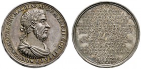 Medailleure. Christian Wermuth (1661-1739)
Silberne Suitenmedaille o.J. auf den römischen Kaiser Macrinus (217). Dessen belorbeertes Brustbild im ver...