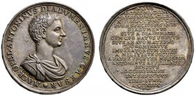 Medailleure. Christian Wermuth (1661-1739)
Silberne Suitenmedaille o.J. auf den römischen Kaiser Diadumenianus (218). Dessen belorbeertes Brustbild i...