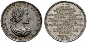 Medailleure. Christian Wermuth (1661-1739)
Silberne Suitenmedaille o.J. auf den römischen Usurpator Lucius Calpurnius Piso (267 in Thessalien). Desse...