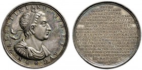 Medailleure. Christian Wermuth (1661-1739)
Silberne Suitenmedaille o.J. auf den römischen Kaiser Valerianus II. (383-392). Dessen Brustbild mit Schle...