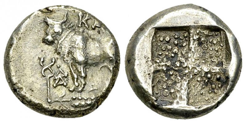 Kalchedon AR Drachm, c. 386-340 BC 

Kalchedon, Bithynia. AR Drachm (14 mm, 3....