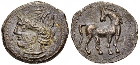 Carthage AE Shekel, c. 215-201 BC