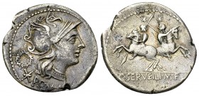 C. Serveilius M. f. AR Denarius, 136 BC