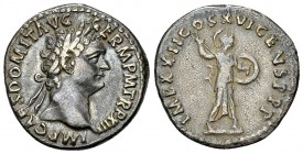 Domitanus AR Denarius, Minerva reverse