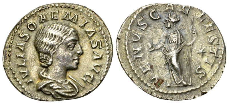 Iulia Soaemias AR Denarius, Venus reverse 

Elagabalus (218-222 AD) for Julia ...