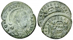 Constantine I AE Nummus, interesting minting error
