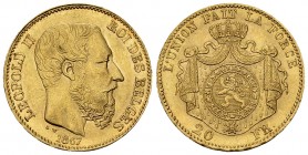 Léopold II, AV 20 Francs 1867