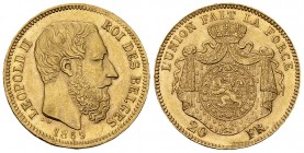 Léopold II, AV 20 Francs 1869