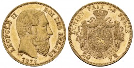 Léopold II, AV 20 Francs 1875