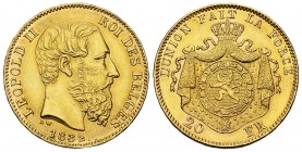 Léopold II, AV 20 Francs 1882