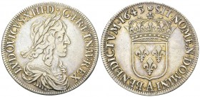 Louis XIII, AR Ecu de 60 Sols 1643 A, Paris