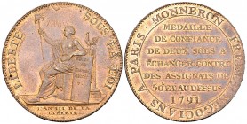 France, AE Médaille de 2 Sols AN III