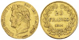 Louis-Philippe I, AV 20 Francs 1841 A, Paris