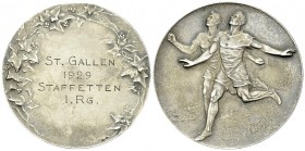 St. Gallen, Versilberte AE Medaille 1929, Staffetten
