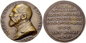 Zürich, AE Gussmedaille 1911, Johann Rudolf Rahn