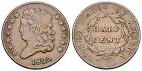 USA CU 1/2 Cent 1825