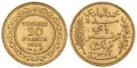 Tunisia AV 20 Francs 1904 A, Paris