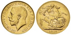 George V AV Sovereign 1917 P, Perth