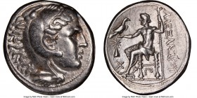 MACEDONIAN KINGDOM. Alexander III the Great (336-323 BC). AR tetradrachm (27mm, 7h). NGC Choice XF. Posthumous issue of Macedon, Uranopolis, ca. 300-2...