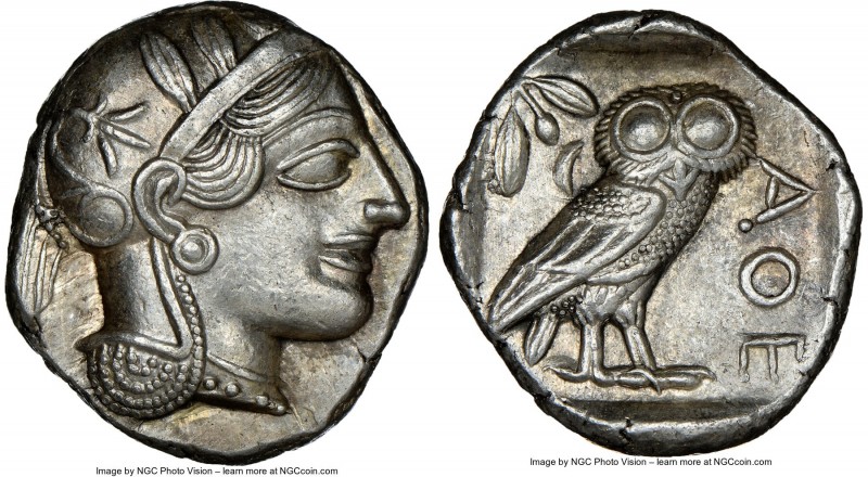 ATTICA. Athens. Ca. 440-404 BC. AR tetradrachm (25mm, 17.20 gm, 7h). NGC Choice ...