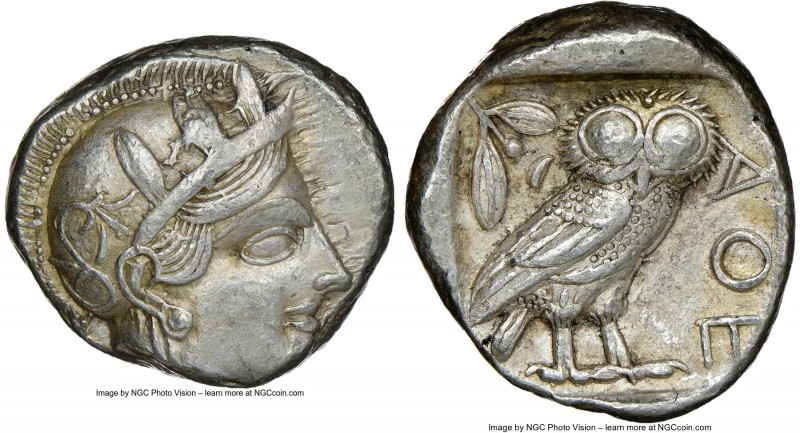 ATTICA. Athens. Ca. 440-404 BC. AR tetradrachm (23mm, 17.16 gm, 9h). NGC Choice ...