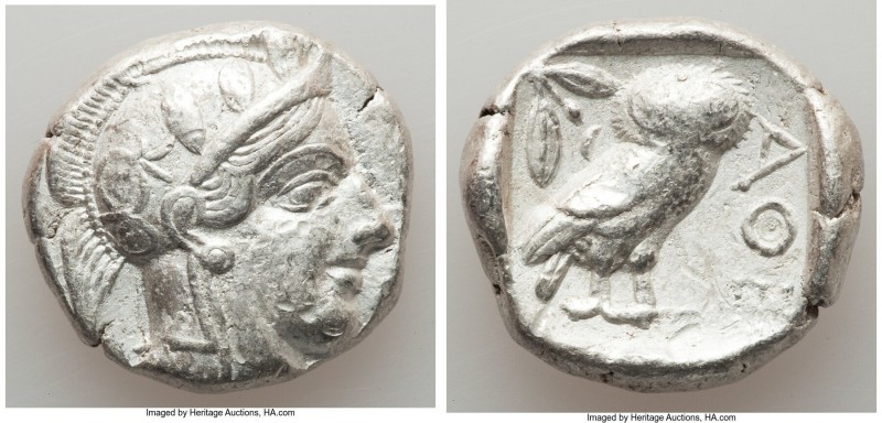 ATTICA. Athens. Ca. 440-404 BC. AR tetradrachm (25mm, 17.02 gm, 1h). VF, marks. ...