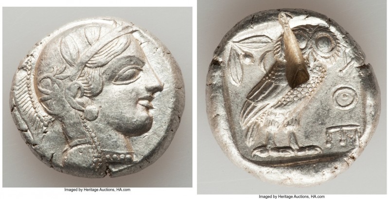 ATTICA. Athens. Ca. 440-404 BC. AR tetradrachm (25mm, 16.95 gm, 4h). XF, test cu...