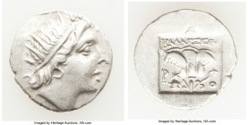 CARIAN ISLANDS. Rhodes. Ca. 88-84 BC. AR drachm (15mm, 1.84 gm, 12h). Choice VF. Plinthophoric standard, Callixei(nos), magistrate. Radiate head of He...