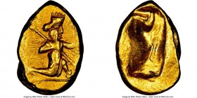 ACHAEMENID PERSIA. Xerxes II-Artaxerxes II (5th-4th centuries BC). AV daric (18mm, 8.31 gm). NGC AU 4/5 - 4/5. Lydo-Milesian standard. Sardes, ca. 420...