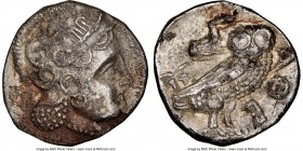 BACTRIA. Early Hellenistic era. Sophytes (ca. 325/305-294 BC). AR didrachm (19mm, 6h). NGC Choice VF. Imitating Athens, local weight standard. Head of...