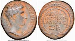 SYRIA. Antioch. Augustus (27 BC-AD 14). AE as (28mm, 11h). NGC Choice Fine. Dated Year 27 of the Actian Era (5/4 BC). KAIΣAPI ΣEBAΣTΩ-APXIEPEI, laurea...