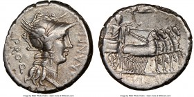 L. Cornelius Sulla as Imperator and L. Manlius Torquatus as Proquaestor (82 BC). AR denarius (17mm, 2h). NGC XF. Military mint in Italy, moving with S...