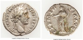 Antoninus Pius (AD 138-161). AR denarius (18mm, 2.99 gm, 7h). VF. Rome, AD 140-143. ANTONINVS AVG PI-VS P P TR P COS III, laureate head of Antoninus P...