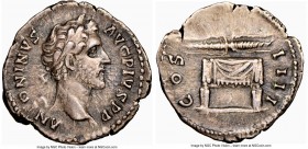 Antoninus Pius (AD 138-161). AR denarius (19mm, 6h). NGC XF, scratches. Rome, AD 145-161. ANTONINVS AVG PIVS P P, laureate head of Antoninus Pius righ...