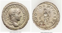 Severus Alexander (AD 222-235). AR denarius (21mm, 3.32 gm, 12h). About XF. Rome. IMP ALEXANDER PIVS AVG, laureate bust right, seen from behind with f...