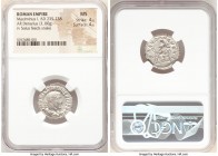 Maximinus I (AD 235-238). AR denarius (20mm, 3.00 gm, 5h). NGC MS 4/5 - 4/5. Rome, AD 235-236. IMP MAXIMINVS PIVS AVG, laureate, draped and cuirassed ...