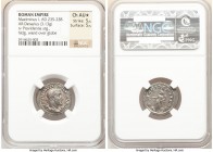 Maximinus I (AD 235-238). AR denarius (20mm, 3.13 gm, 1h). NGC Choice AU S 5/5 - 5/5. Rome, early AD 235. IMP MAXIMINVS PIVS AVG, laureate, draped and...