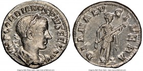 Gordian III (AD 238-244). AR denarius (18mm, 3.41 gm, 1h). NGC MS 5/5 - 4/5. Rome, summer AD 241. IMP GORDIANVS PIVS FEL AVG, laureate, draped and cui...