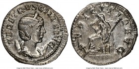 Herennia Etruscilla (AD 249-253). AR antoninianus (22mm, 3.69 gm, 6h). NGC AU 4/5 - 3/5. Rome. HER ETRVSCILLA AVG, draped bust of Herennia Etruscilla ...