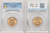 Edward VII gold Sovereign 1910-S MS64 PCGS, Sydney mint, KM15, S-3973. 

HID09801242017

© 2020 Heritage Auctions | All Rights Reserved